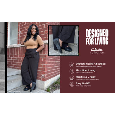 Clarks Suttyn Walk Womens Round Closed Toe Slip-On Shoe