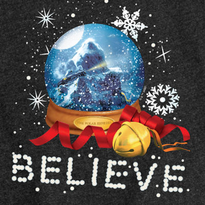Believe Snowglobe Big Kid Girls Crew Neck Short Sleeve T-Shirt