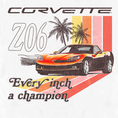 Mens Short Sleeve Corvette Graphic T-Shirt