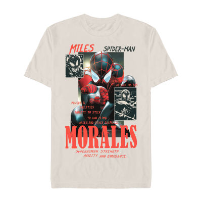 Mens Short Sleeve Miles Morales Spiderman Graphic T-Shirt