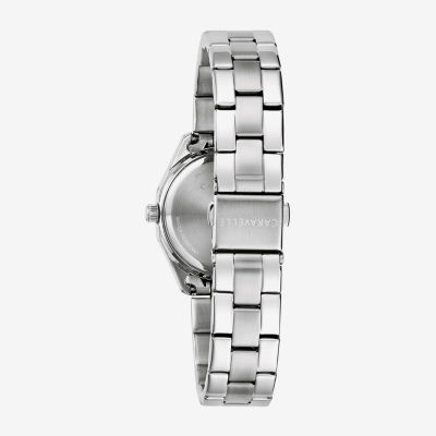 Bulova Womens Silver Tone Stainless Steel Bracelet Watch 43m123