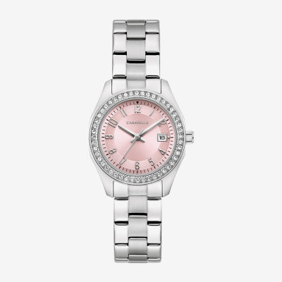 Bulova Womens Silver Tone Stainless Steel Bracelet Watch 43m123