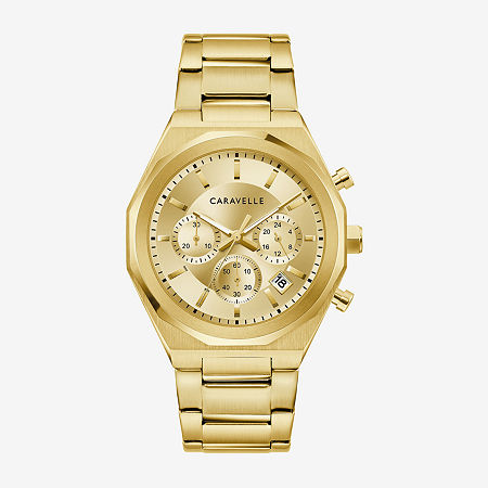 Caravelle Designed By Bulova Mens Gold Tone Stainless Steel Bracelet Watch 44a123, One Size -  25510390018