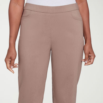 Alfred Dunner Telluride Womens Mid Rise Straight Pull-On Pants