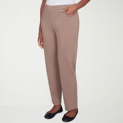 Alfred Dunner Telluride Womens Mid Rise Straight Pull-On Pants