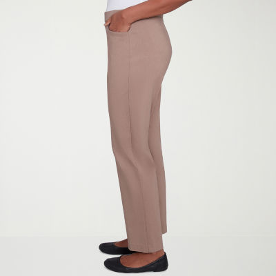 Alfred Dunner Telluride Womens Mid Rise Straight Pull-On Pants