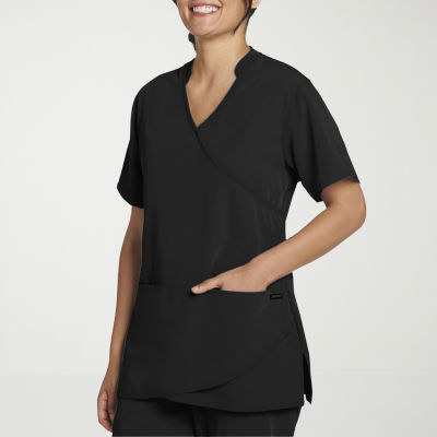 Jockey 2482 Womens Plus V Neck Short Sleeve Stretch Fabric Scrub Top