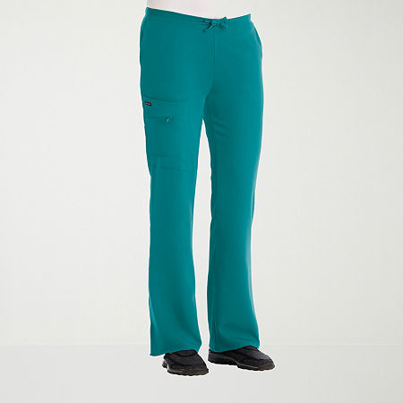 Jockey 2249 Tie-Waist 4-Pocket Womens Petite Scrub Pants, Petite X-small, Green