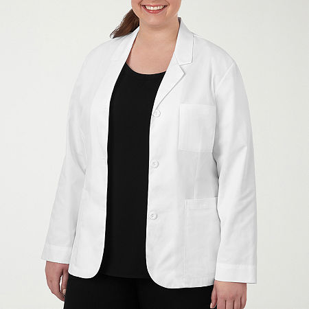 Meta Labwear 738 28 Consultation Womens Tall Long Sleeve Lab Coat, 8 Tall, White