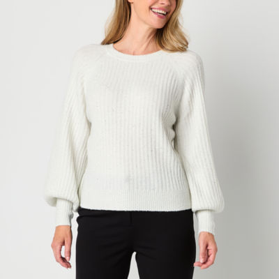 Liz Claiborne Womens Crew Neck Long Sleeve Pullover Sweater
