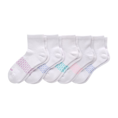 Hanes Absolute Active Heel Tab Womens Breathable 5 Pair Quarter Ankle Socks