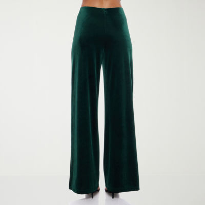 Premier Amour Womens Straight Mid Rise Velvet Pull-On Pant