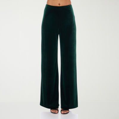 Premier Amour Womens Straight Mid Rise Velvet Pull-On Pant