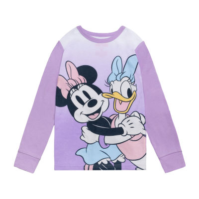 Disney Collection Little & Big Kid Girls Minnie Mouse Crew Neck Long Sleeve 4-pc. Pajama Sets