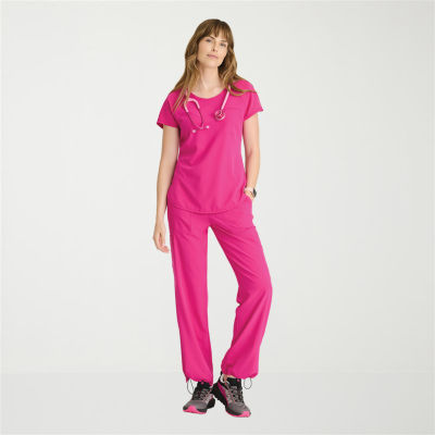 Barco One Bot273 Swing 1-Pocket Raglan Sleeve Tuck-In Womens Crew Neck Short Sleeve Stretch Fabric Moisture Wicking Scrub Top