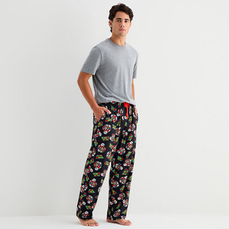 Super Mario Mens  Pajama Pants In Black