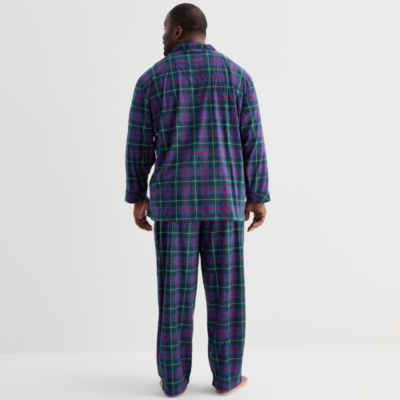 St. John's Bay Mens Long Sleeve 2-pc. Big and Tall Pajama Sets
