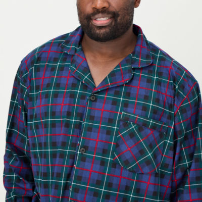 St. John's Bay Mens Long Sleeve 2-pc. Big and Tall Pajama Sets