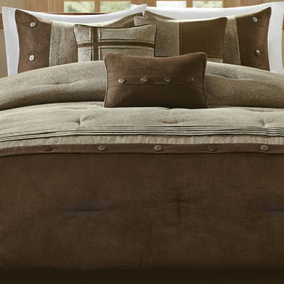 Madison Park Westbrook 7-Pc. Faux Suede Comforter Set