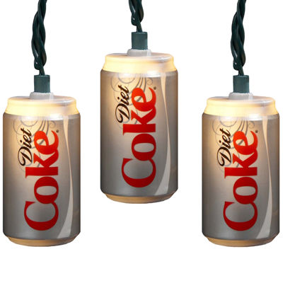 Kurt Adler 10-Light Diet Coke Can Light Set