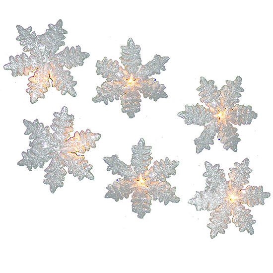 Kurt Adler White Snowflake Light Set, Color: White - JCPenney