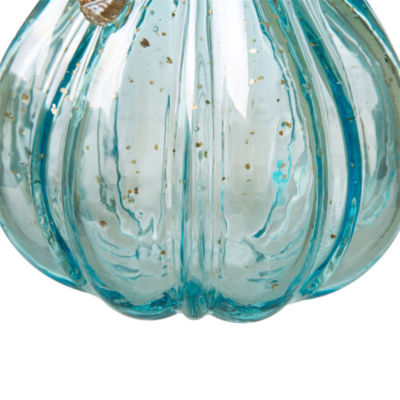 Glitzhome Blue Glass Gourd Thanksgiving Tabletop Decor