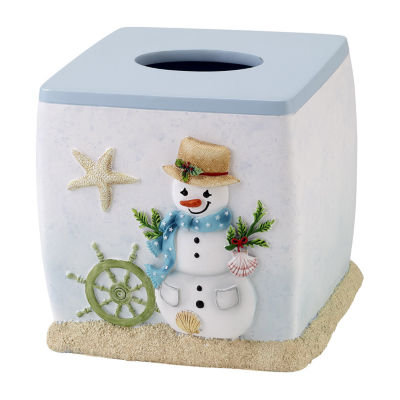 Avanti Coastal Snowman Tissue Box Cover