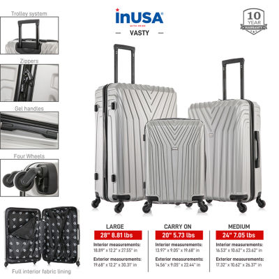 InUSA Vasty 3-pc. Hardside Lightweight Spinner Luggage Set