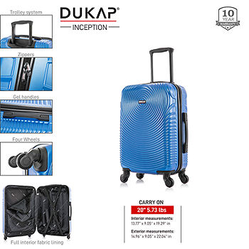 DUKAP Inception Lightweight Hardside Spinner 24in in Blue Womens Bags Luggage and suitcases 