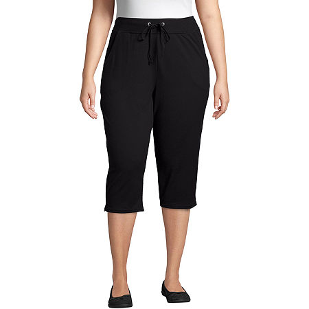 JMS by Hanes Womens High Rise Sweatpant Plus, 4x, Black