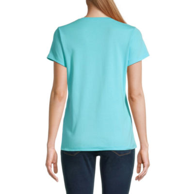St. John's Bay Womens V Neck Short Sleeve T-Shirt