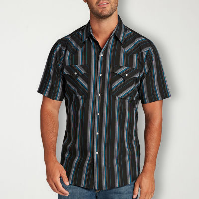 Ely Cattleman Stripe Big and Tall Mens Short Sleeve Western Shirt