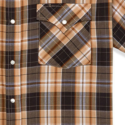 Ely Cattleman Plaid Mens Short Sleeve Western Shirt