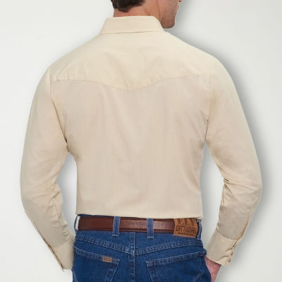 Ely Cattleman Snap Front Mens Long Sleeve Classic Fit Button-Down Shirt