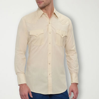 Ely Cattleman Snap Front Mens Long Sleeve Classic Fit Button-Down Shirt