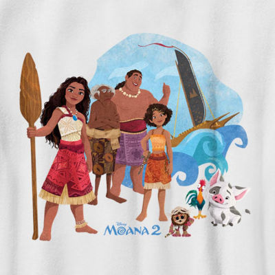 Disney Collection Little & Big Kid Boys Crew Neck Short Sleeve Moana Graphic T-Shirt