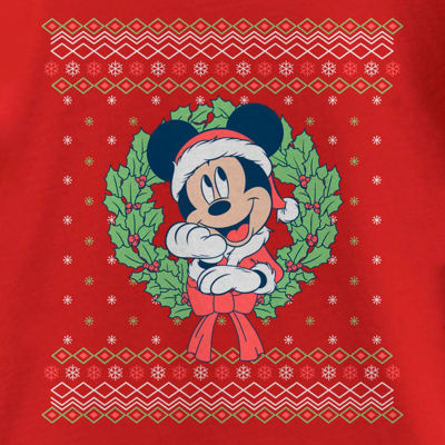 Disney Collection Little & Big Kid Girls Crew Neck Short Sleeve Mickey Mouse Graphic T-Shirt