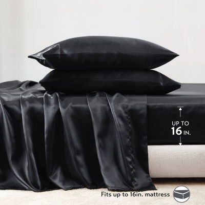 Madison Park Essentials Solid Satin 6-pc. Sheet Set