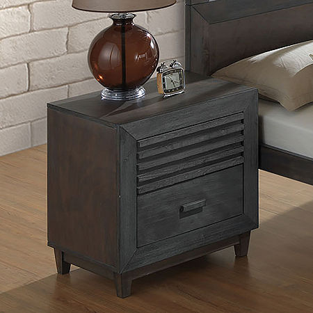 Cranes 2-Drawer Nightstand, One Size, Brown