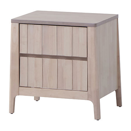 Anque 2-Drawer Nightstand, One Size, White