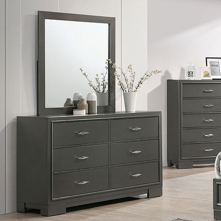 Gallint 6-Drawer Dresser, One Size, Gray