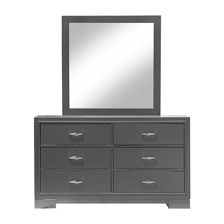 Gallint 6-Drawer Dresser, One Size, Gray