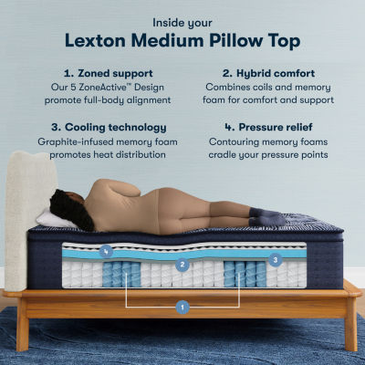 Serta® Quilted Perfect Sleeper X™ Hybrid Lexton 14.25" Medium Pillow Top - Mattress + Box Spring