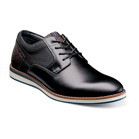 Nunn Bush Mens Circuit Plain Oxford Shoes, 10 Wide, Black