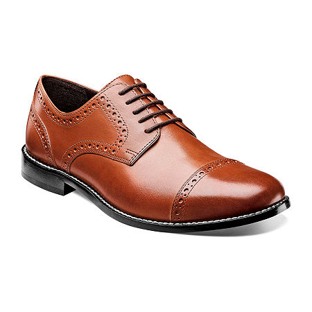 Nunn Bush Mens Norcross Cap Oxford Shoes, 10 Wide, Brown