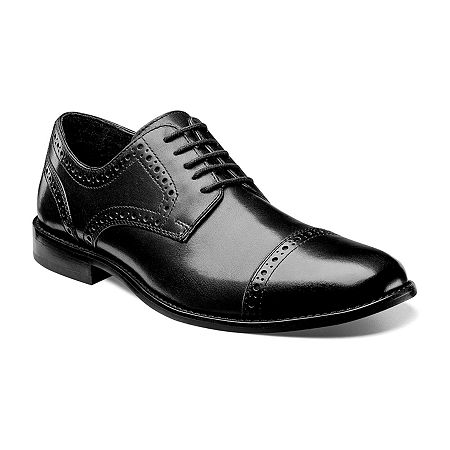 Nunn Bush Mens Norcross Cap Oxford Shoes, 13 Medium, Black