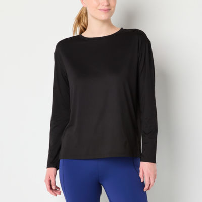 Xersion Womens All Day Crew Neck Long Sleeve Tunic Top
