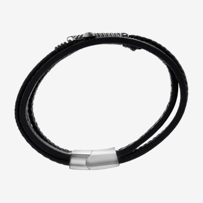 Mens Stainless Steel Cord Bracelet