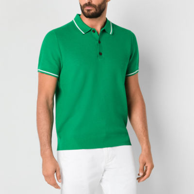 St. John's Bay Polo Mens Short Sleeve Button Polo Sweater