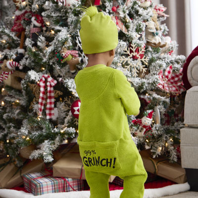 Baby Unisex Dr. Seuss Grinch Fleece Long Sleeve One Piece Pajama